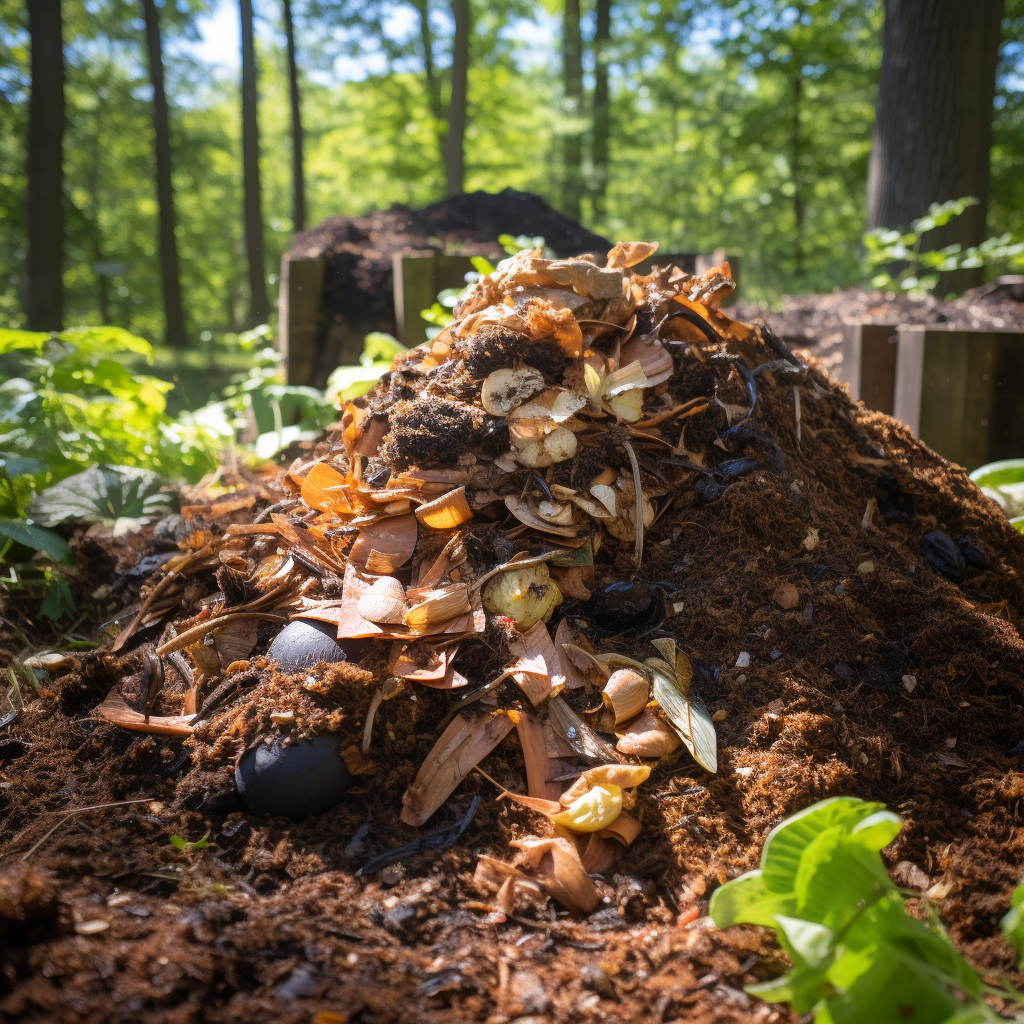 backyard composting pile
